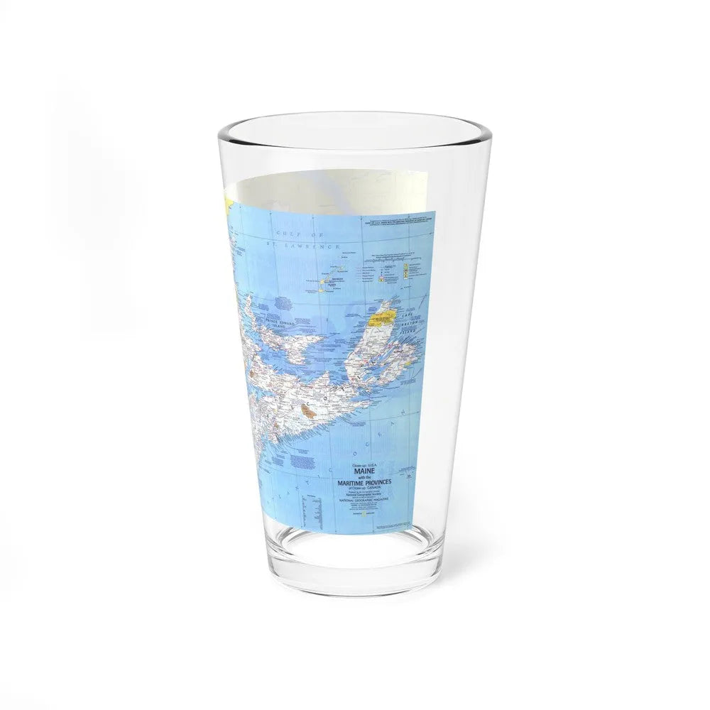 Canada - Maine, with the Maritime Provinces 1 (1975) (Map) Pint Glass 16oz-Go Mug Yourself