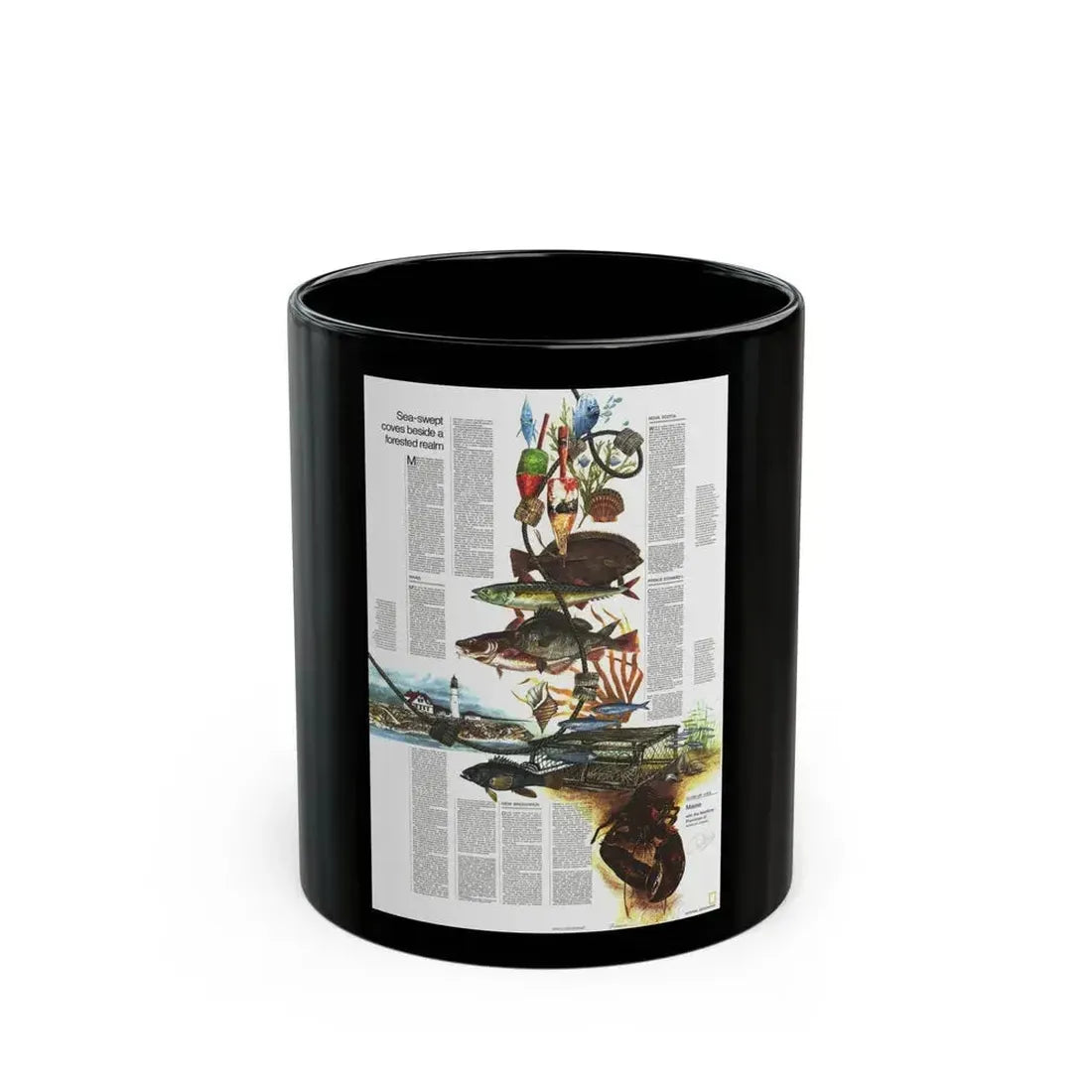 Canada - Maine, with the Maritime Provinces 2 (1975) (Map) Black Coffee Mug 11oz - Go Mug Yourself