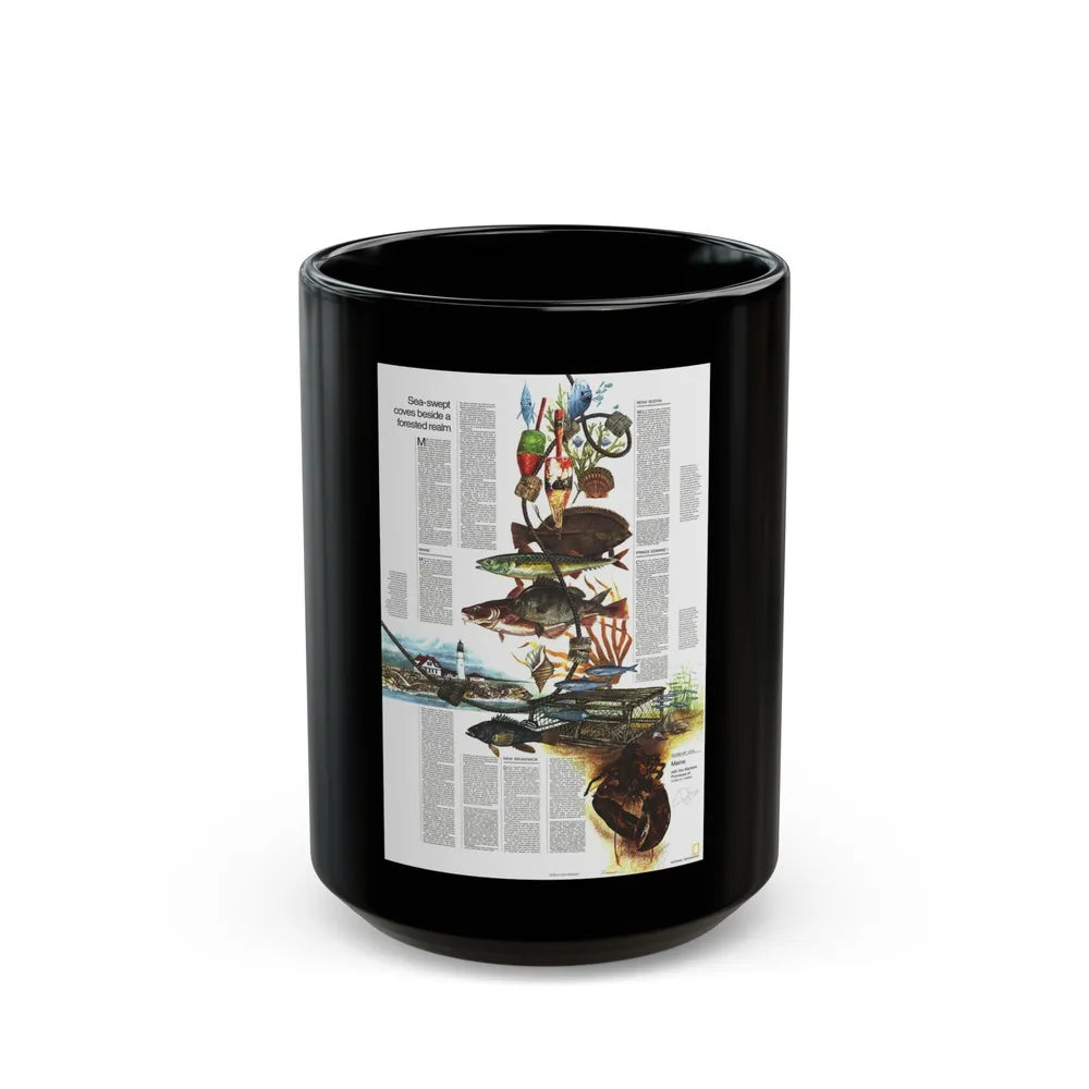 Canada - Maine, with the Maritime Provinces 2 (1975) (Map) Black Coffee Mug-15oz-Go Mug Yourself