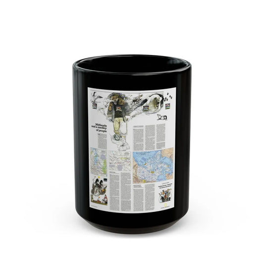 Canada - Medley of People (1979) (Map) Black Coffee Mug-15oz-Go Mug Yourself