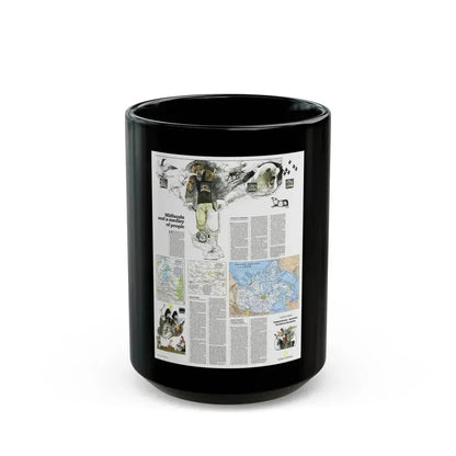 Canada - Medley of People (1979) (Map) Black Coffee Mug 15oz - Go Mug Yourself