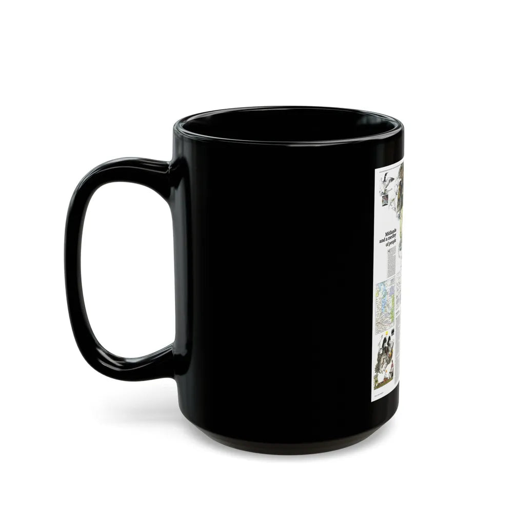 Canada - Medley of People (1979) (Map) Black Coffee Mug-Go Mug Yourself