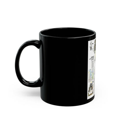 Canada - Medley of People (1979) (Map) Black Coffee Mug-Go Mug Yourself