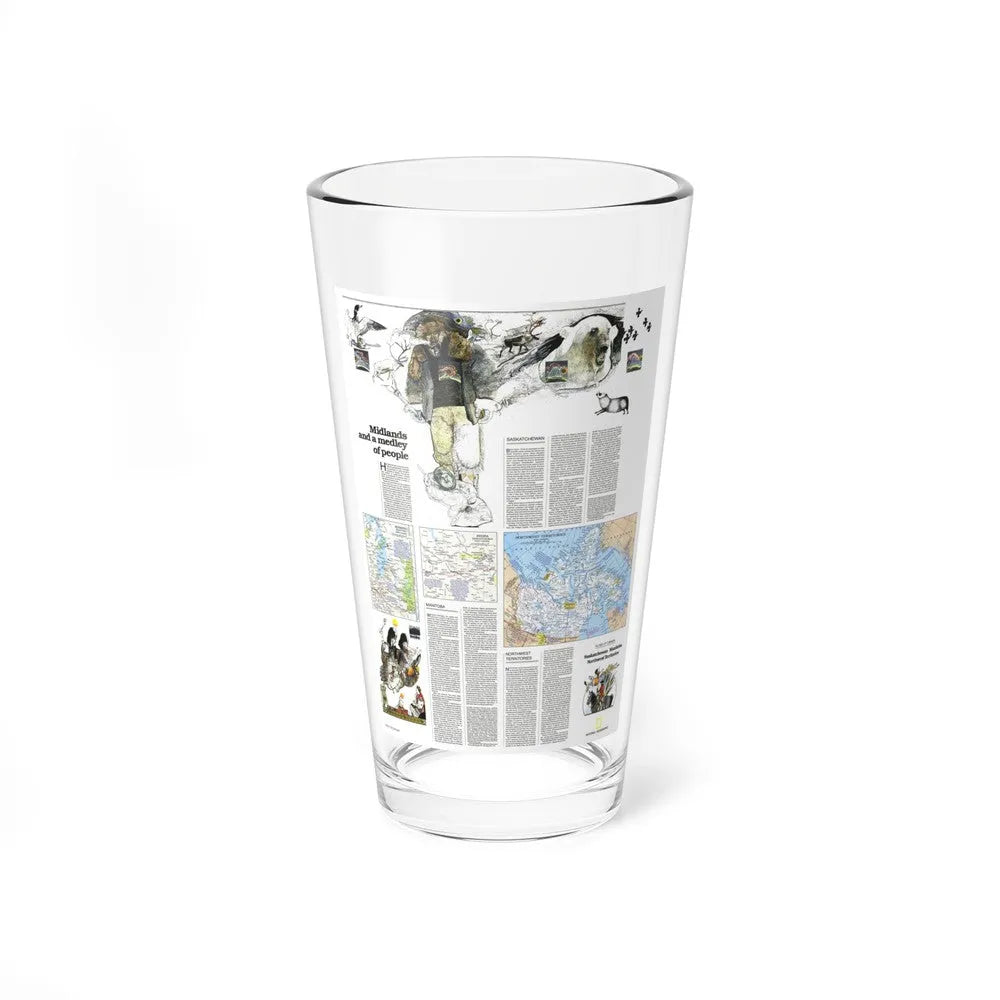 Canada - Medley of People (1979) (Map) Pint Glass 16oz-16oz-Go Mug Yourself