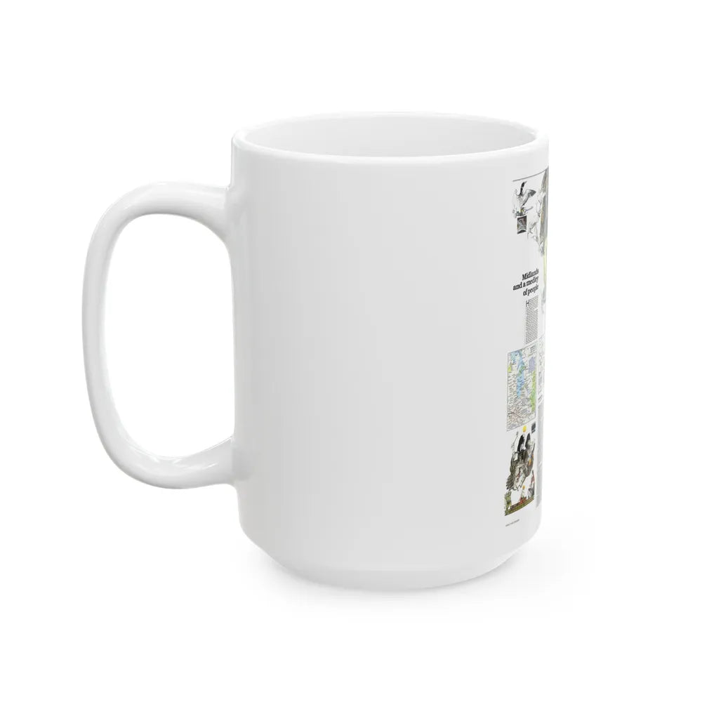 Canada - Medley of People (1979) (Map) White Coffee Mug-Go Mug Yourself