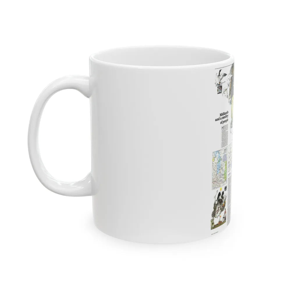 Canada - Medley of People (1979) (Map) White Coffee Mug-Go Mug Yourself