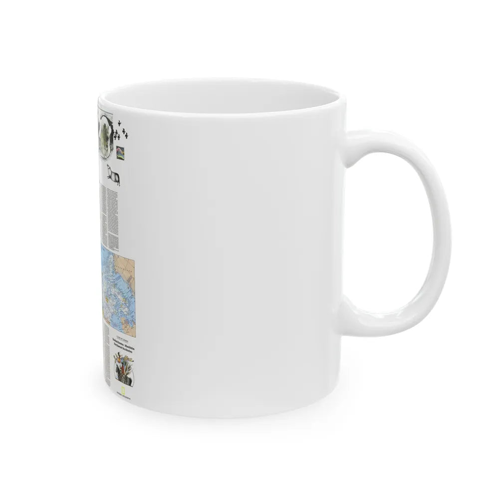 Canada - Medley of People (1979) (Map) White Coffee Mug-Go Mug Yourself