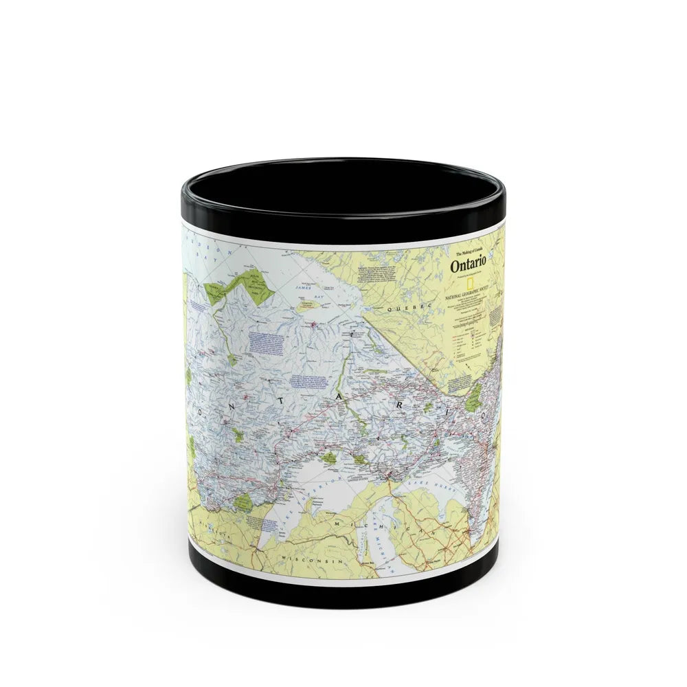 Canada - Ontario 1 (1996 (Map) Black Coffee Mug-11oz-Go Mug Yourself