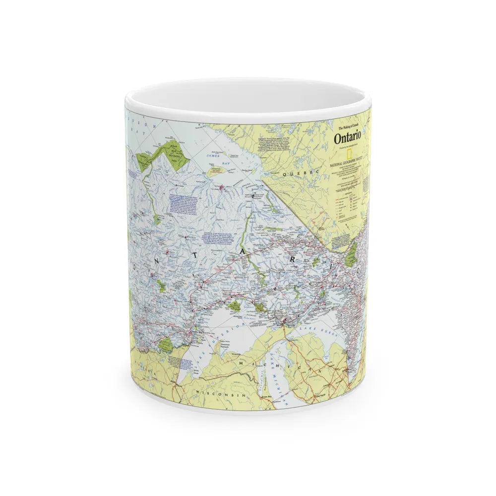 Canada - Ontario 1 (1996 (Map) White Coffee Mug-11oz-Go Mug Yourself