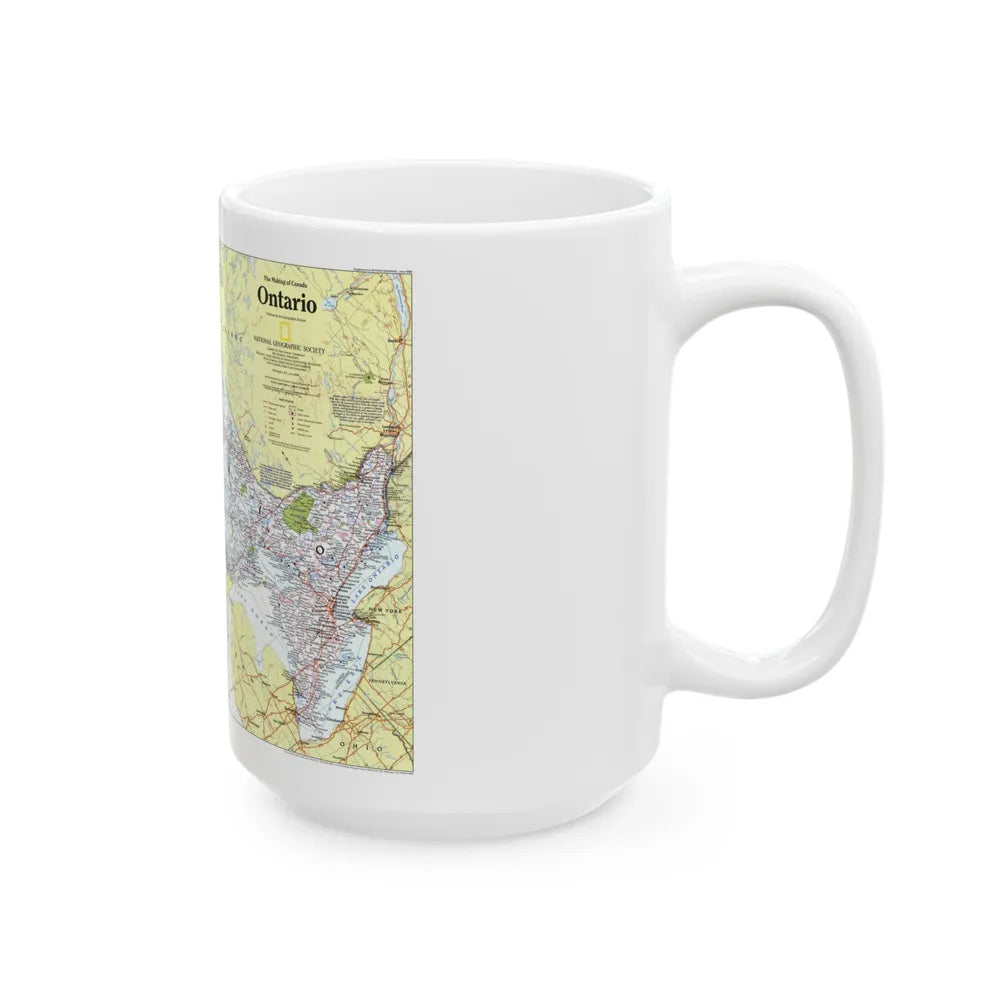 Canada - Ontario 1 (1996 (Map) White Coffee Mug-Go Mug Yourself