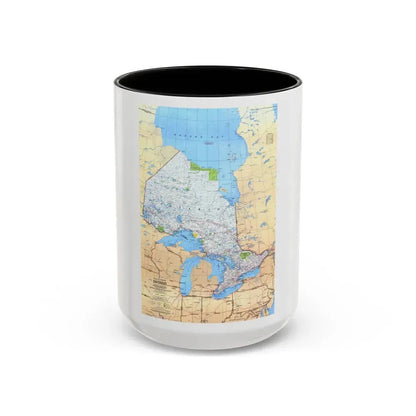 Canada - Ontario (1978) (Map) Accent Coffee Mug 15oz Black - Go Mug Yourself