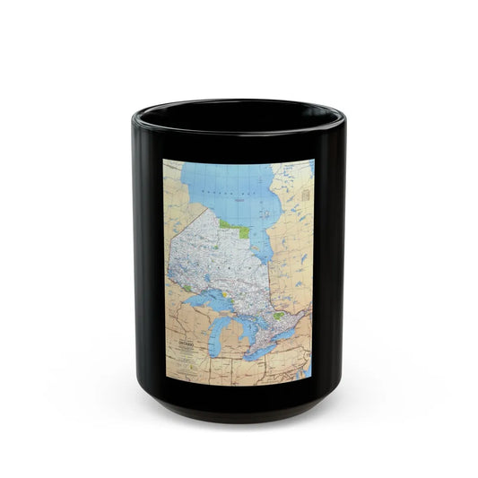 Canada - Ontario (1978) (Map) Black Coffee Mug-15oz-Go Mug Yourself