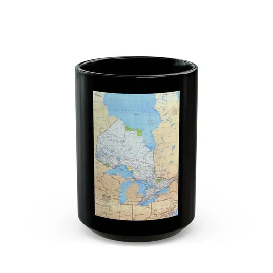 Canada - Ontario (1978) (Map) Black Coffee Mug 15oz - Go Mug Yourself