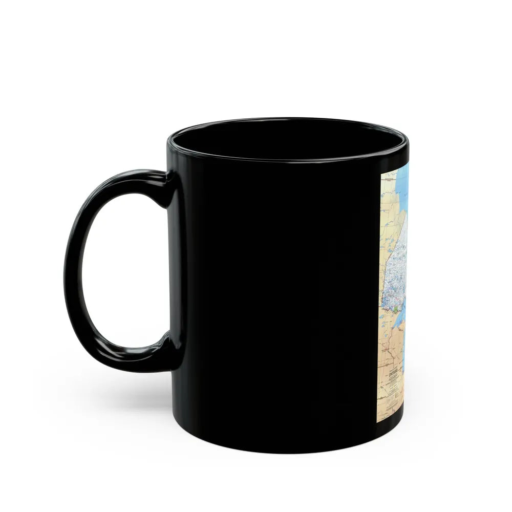 Canada - Ontario (1978) (Map) Black Coffee Mug-Go Mug Yourself