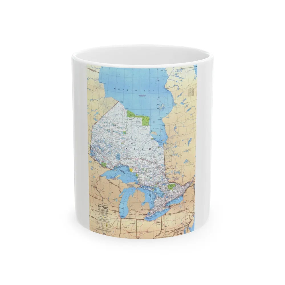 Canada - Ontario (1978) (Map) White Coffee Mug-11oz-Go Mug Yourself