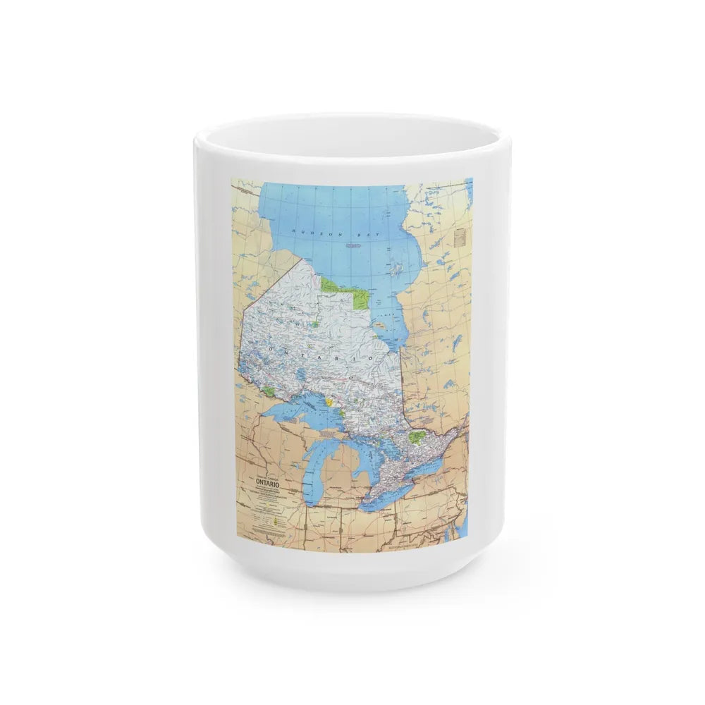 Canada - Ontario (1978) (Map) White Coffee Mug-15oz-Go Mug Yourself