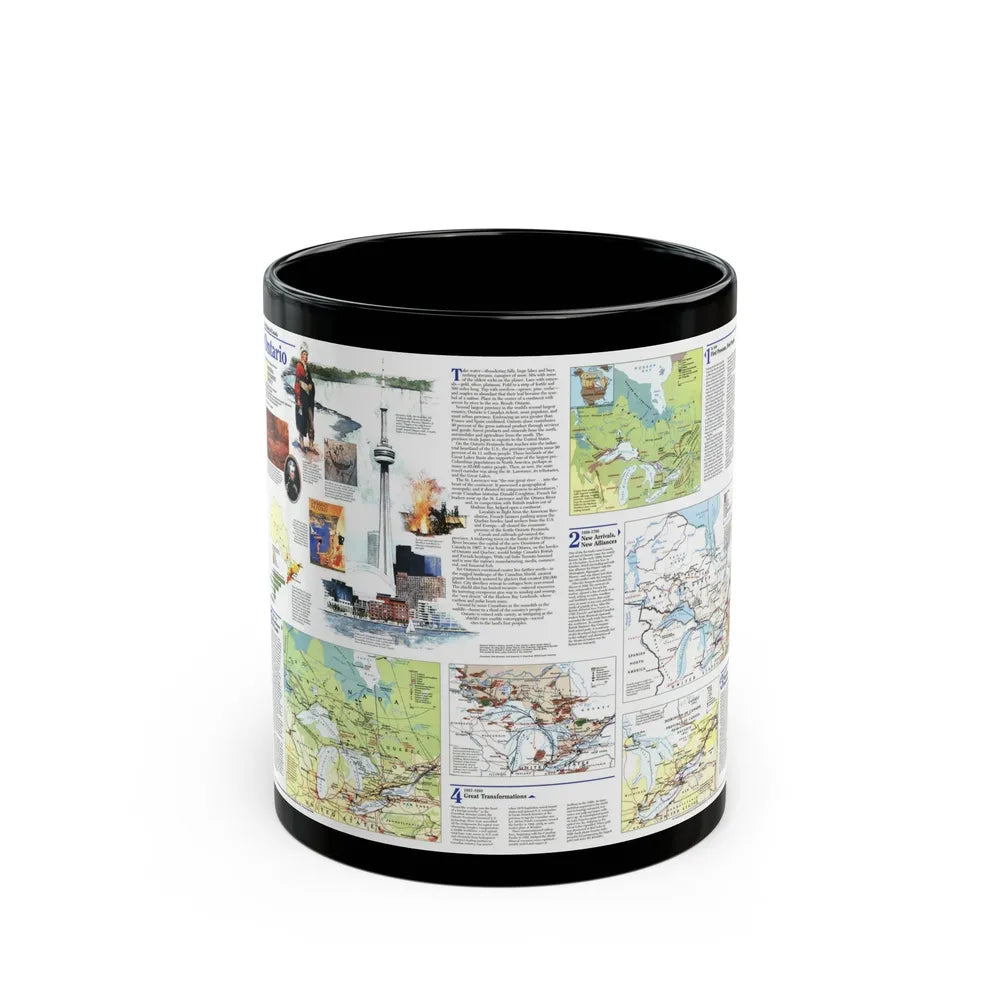 Canada - Ontario 2 (1996) (Map) Black Coffee Mug-11oz-Go Mug Yourself