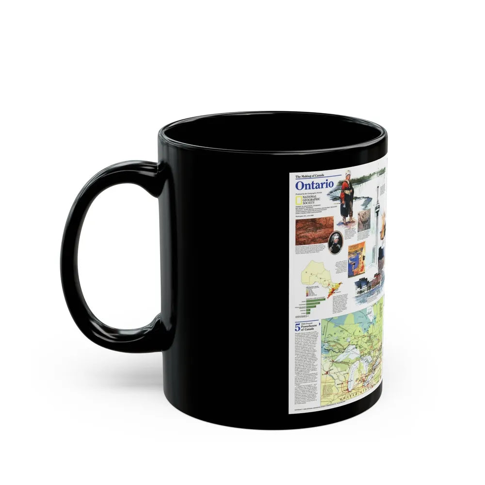 Canada - Ontario 2 (1996) (Map) Black Coffee Mug-Go Mug Yourself