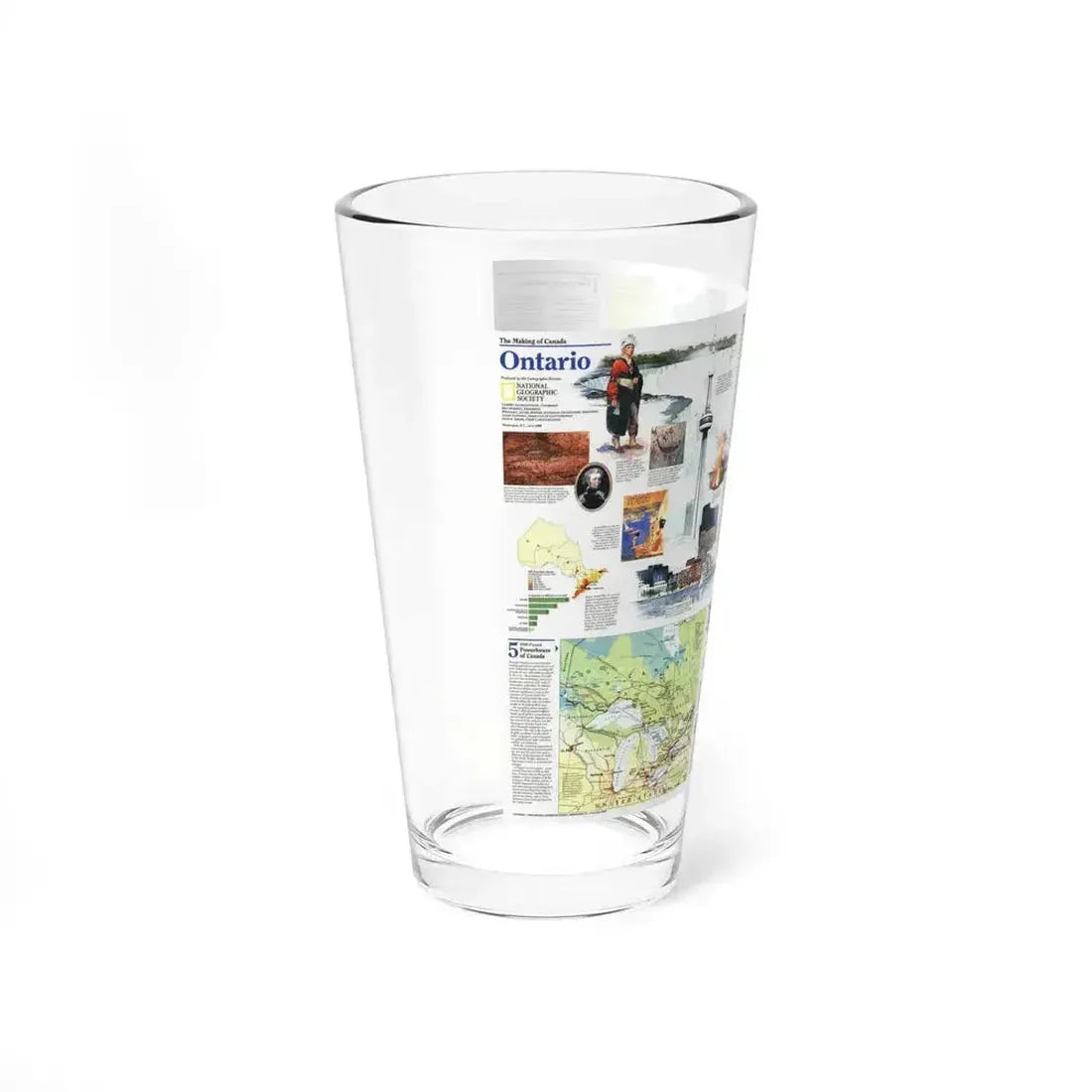 Canada - Ontario 2 (1996) (Map) Pint Glass 16oz - Go Mug Yourself
