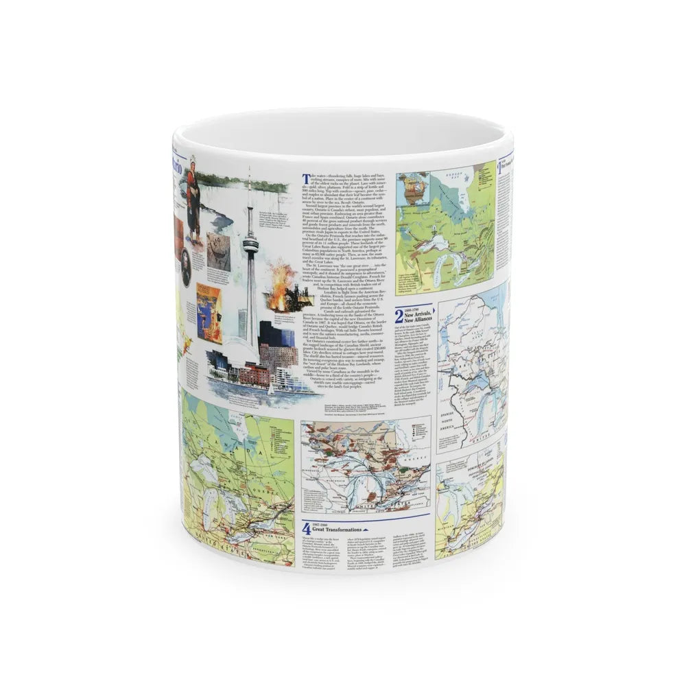 Canada - Ontario 2 (1996) (Map) White Coffee Mug-11oz-Go Mug Yourself