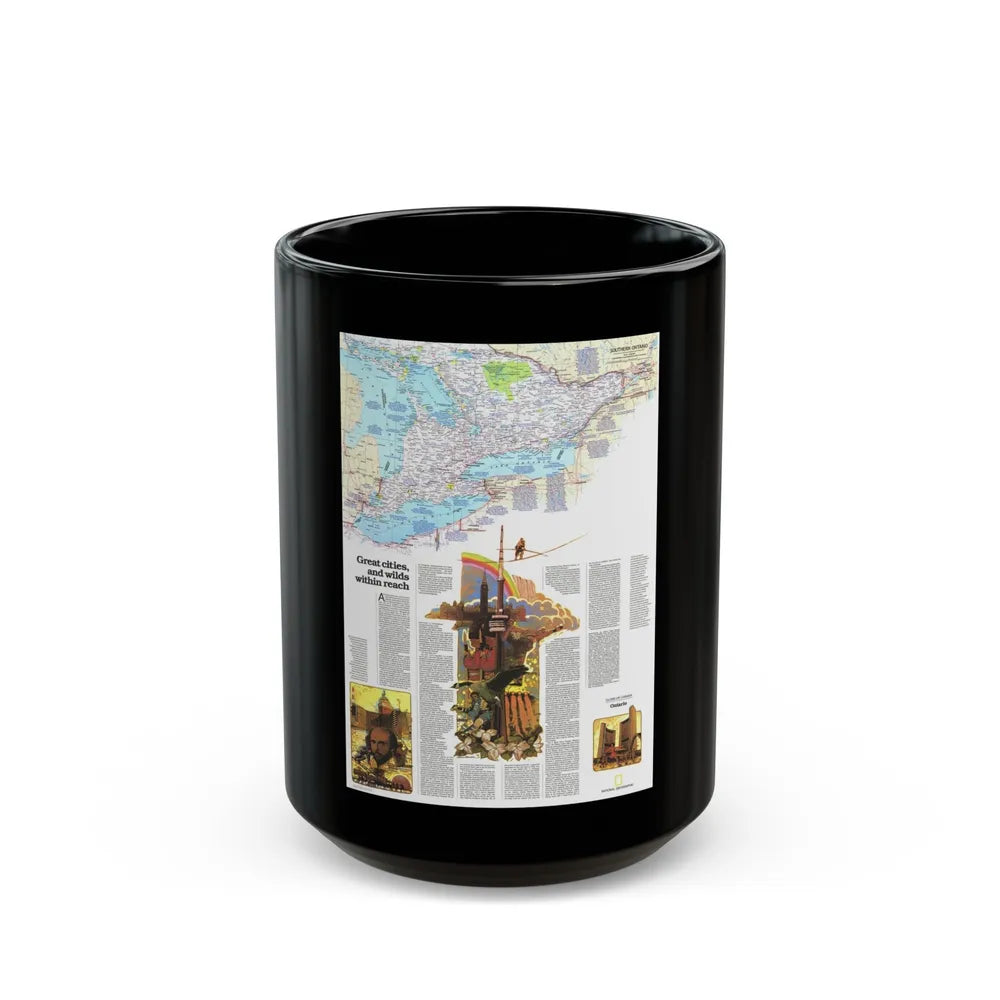 Canada - Ontario, Great Cities (1978) (Map) Black Coffee Mug-15oz-Go Mug Yourself