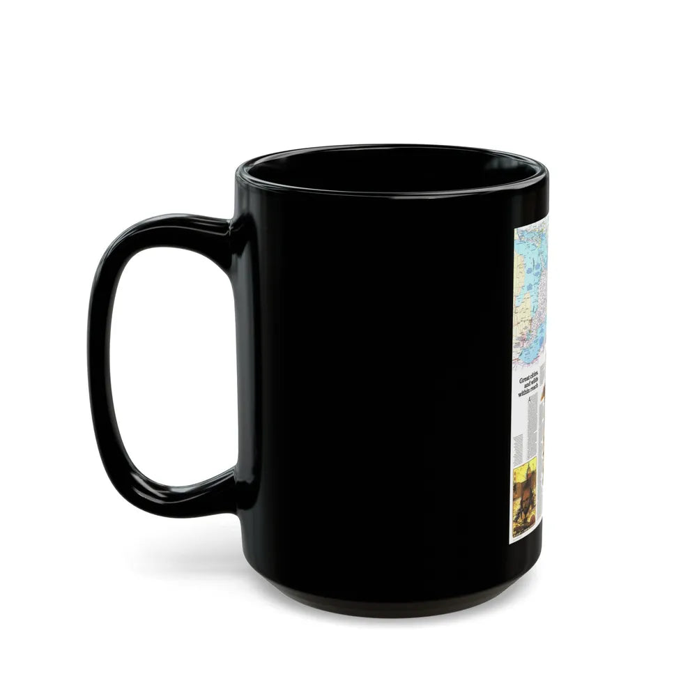 Canada - Ontario, Great Cities (1978) (Map) Black Coffee Mug-Go Mug Yourself