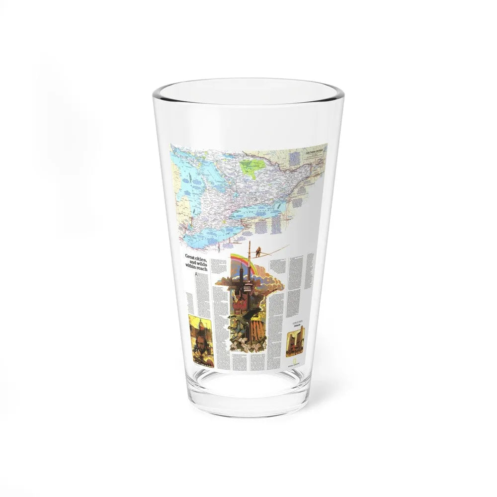 Canada - Ontario, Great Cities (1978) (Map) Pint Glass 16oz-16oz-Go Mug Yourself