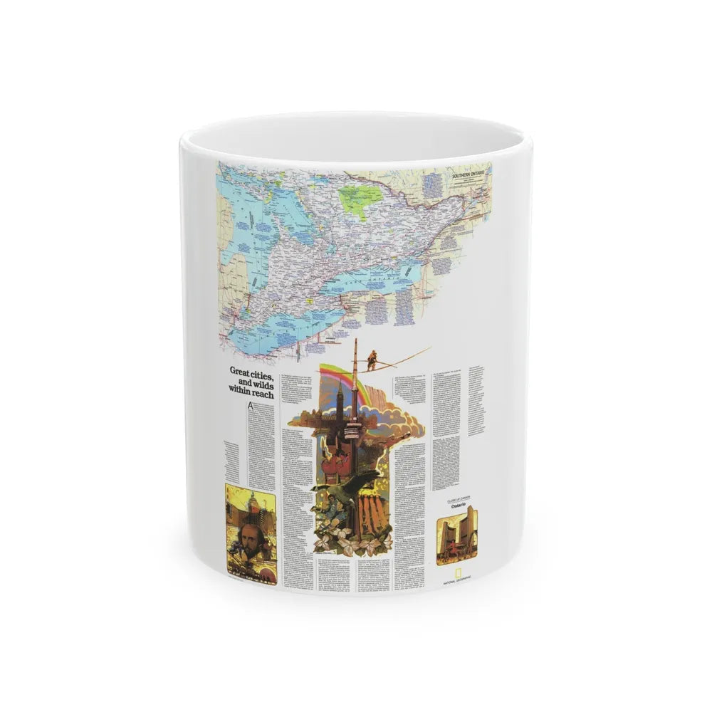 Canada - Ontario, Great Cities (1978) (Map) White Coffee Mug-11oz-Go Mug Yourself