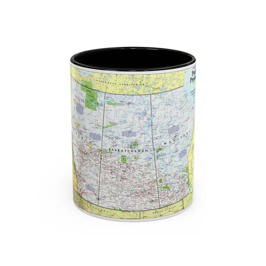 Canada - Prairie Provinces 1 (1995) (Map) Accent Coffee Mug 11oz Black - Go Mug Yourself