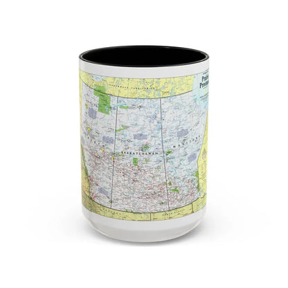 Canada - Prairie Provinces 1 (1995) (Map) Accent Coffee Mug 15oz Black - Go Mug Yourself