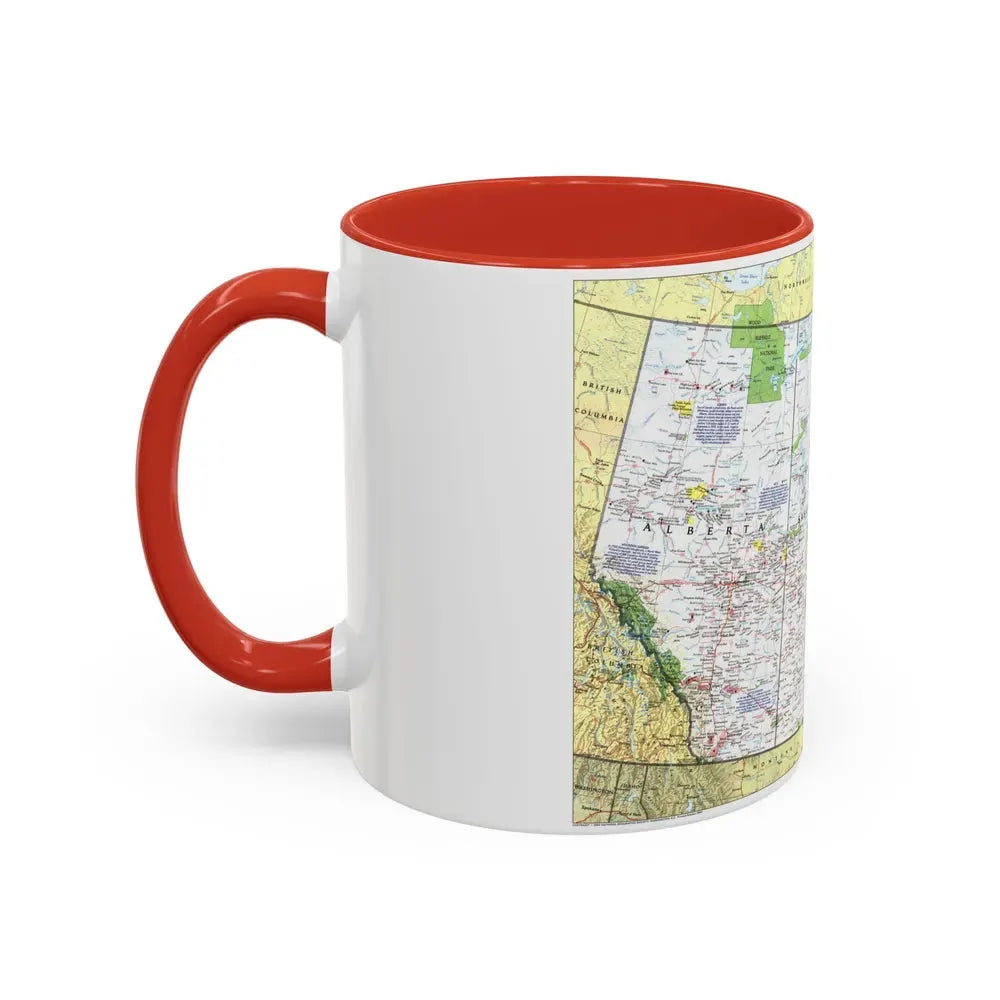 Canada - Prairie Provinces 1 (1995) (Map) Accent Coffee Mug - Go Mug Yourself