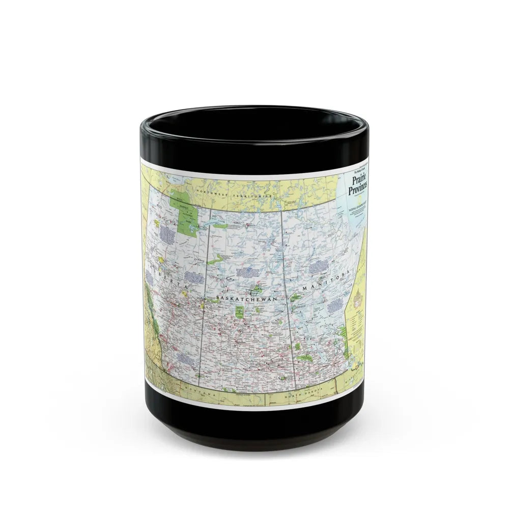 Canada - Prairie Provinces 1 (1995) (Map) Black Coffee Mug-15oz-Go Mug Yourself