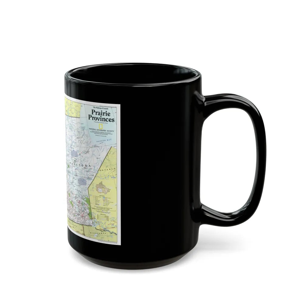 Canada - Prairie Provinces 1 (1995) (Map) Black Coffee Mug-Go Mug Yourself