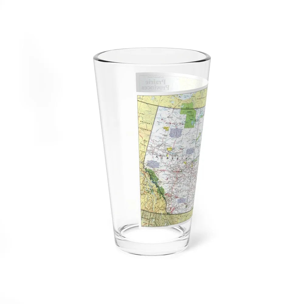 Canada - Prairie Provinces 1 (1995) (Map) Pint Glass 16oz-Go Mug Yourself