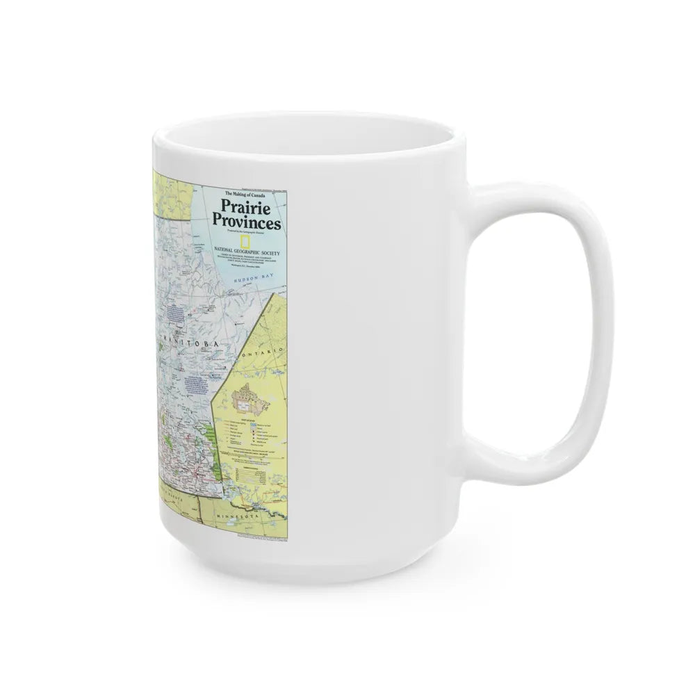 Canada - Prairie Provinces 1 (1995) (Map) White Coffee Mug-Go Mug Yourself