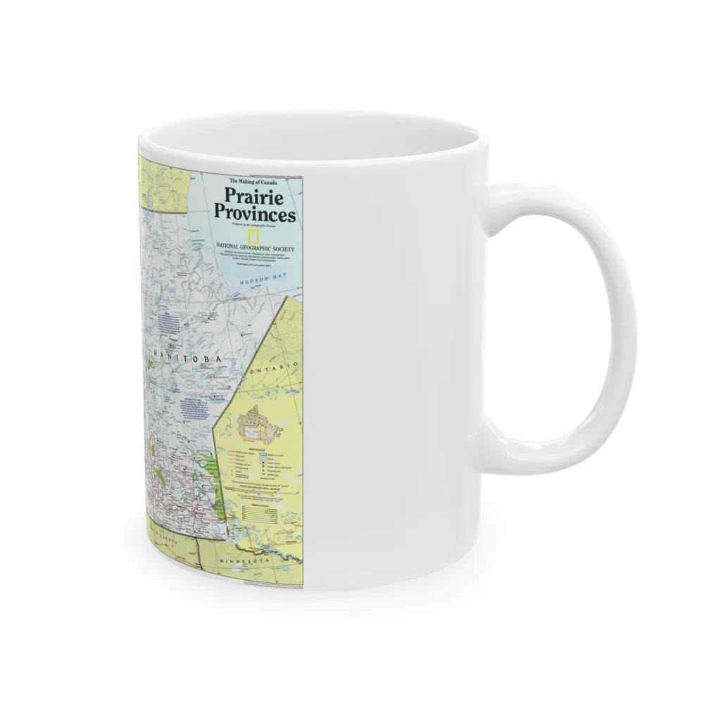 Canada - Prairie Provinces 1 (1995) (Map) White Coffee Mug-Go Mug Yourself