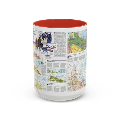 Canada - Prairie Provinces 2 (1995) (Map) Accent Coffee Mug 15oz Red - Go Mug Yourself