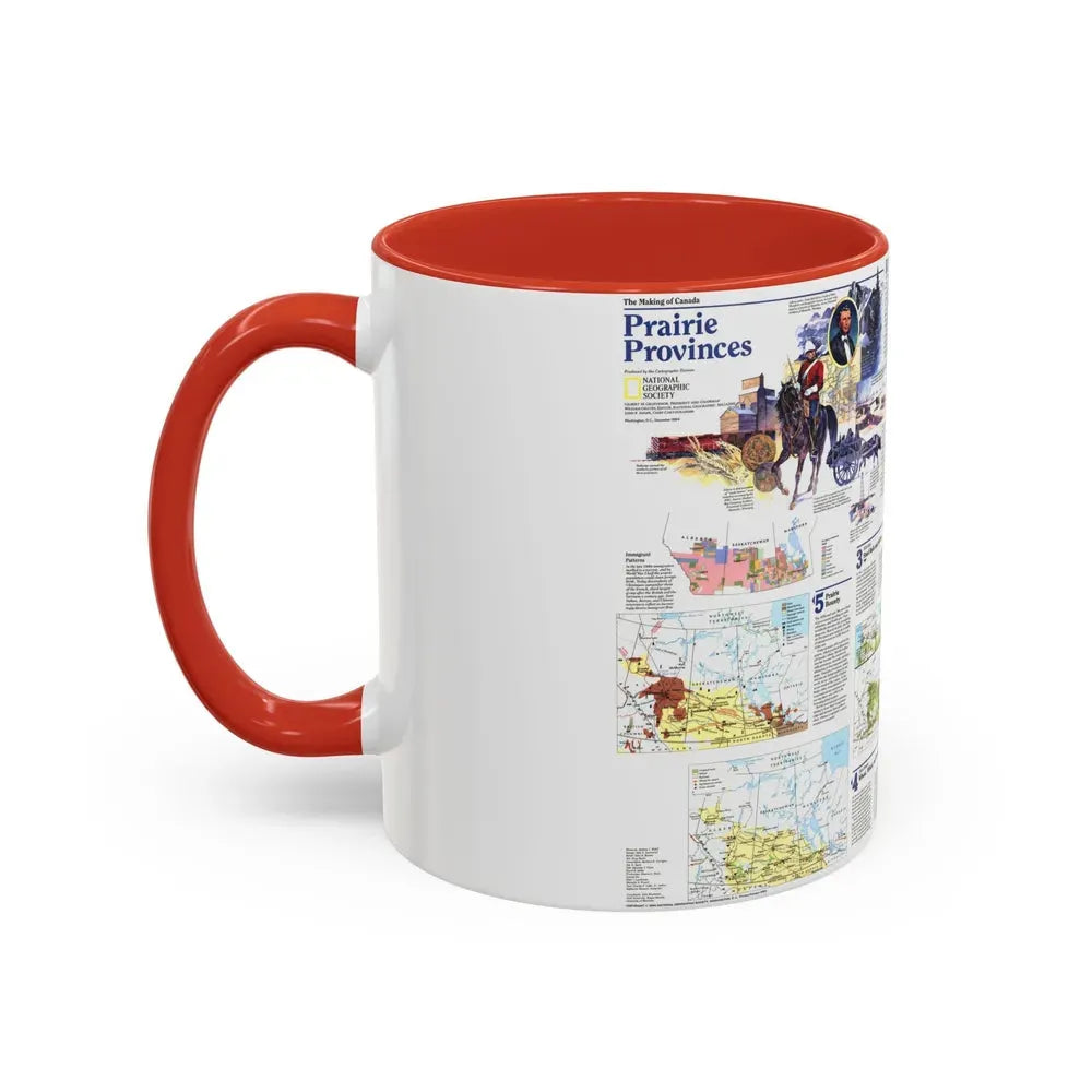 Canada - Prairie Provinces 2 (1995) (Map) Accent Coffee Mug - Go Mug Yourself