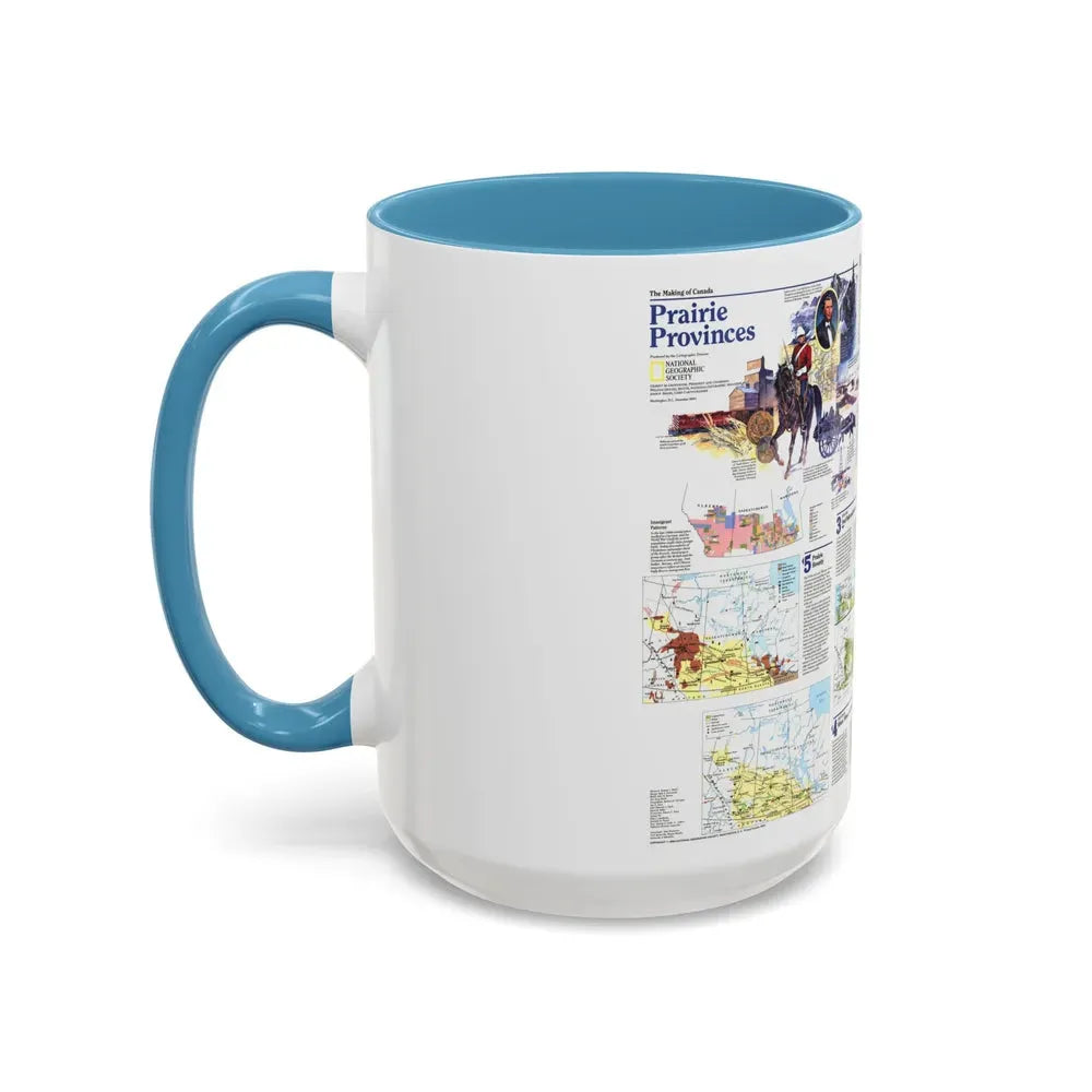Canada - Prairie Provinces 2 (1995) (Map) Accent Coffee Mug - Go Mug Yourself