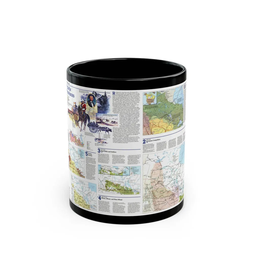 Canada - Prairie Provinces 2 (1995) (Map) Black Coffee Mug-11oz-Go Mug Yourself