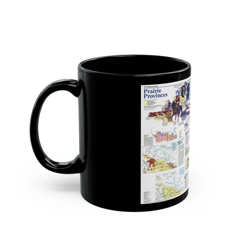 Canada - Prairie Provinces 2 (1995) (Map) Black Coffee Mug-Go Mug Yourself