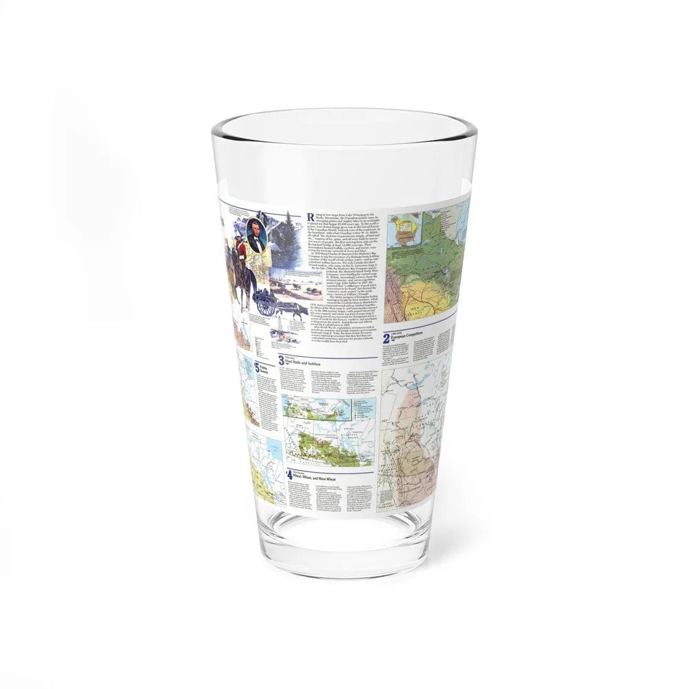 Canada - Prairie Provinces 2 (1995) (Map) Pint Glass 16oz-16oz-Go Mug Yourself