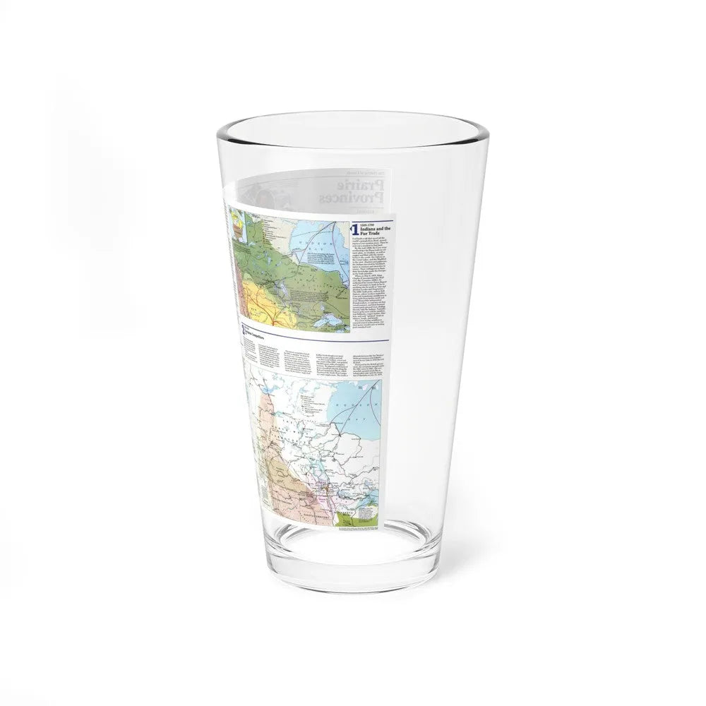 Canada - Prairie Provinces 2 (1995) (Map) Pint Glass 16oz-Go Mug Yourself