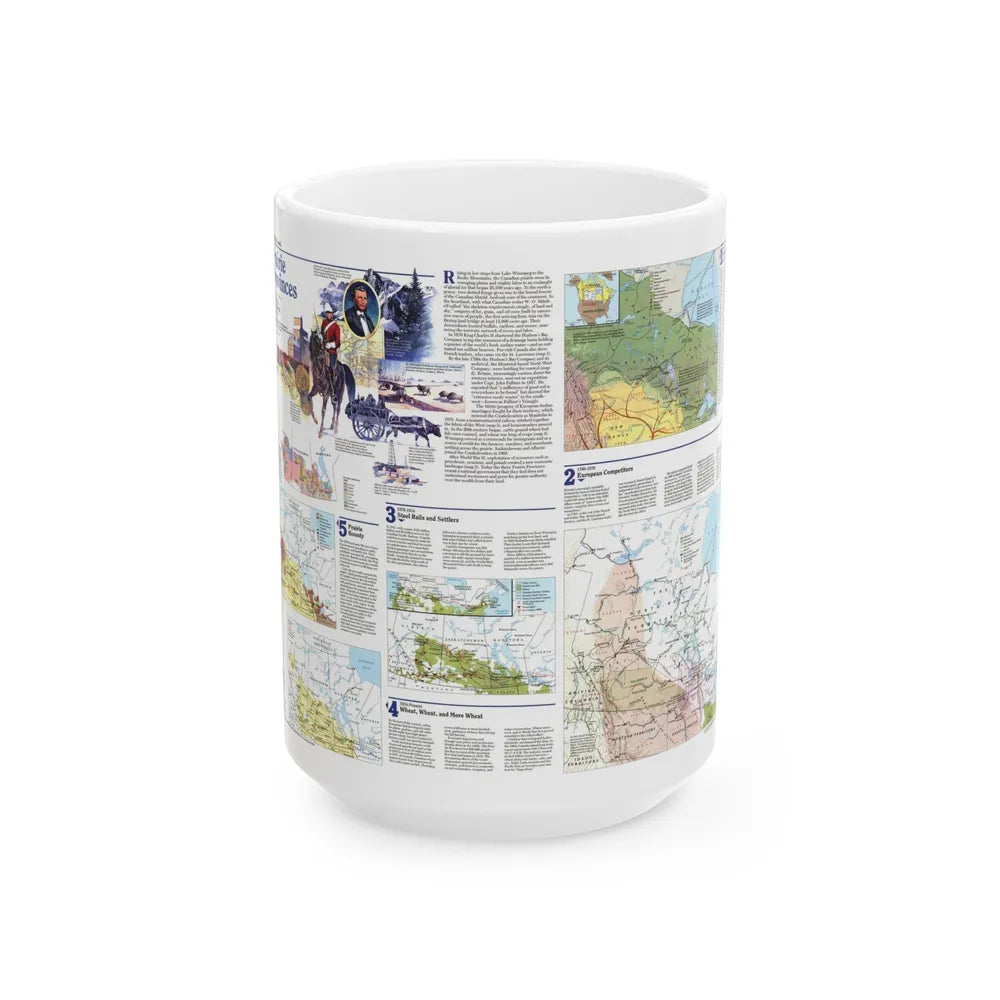 Canada - Prairie Provinces 2 (1995) (Map) White Coffee Mug-15oz-Go Mug Yourself