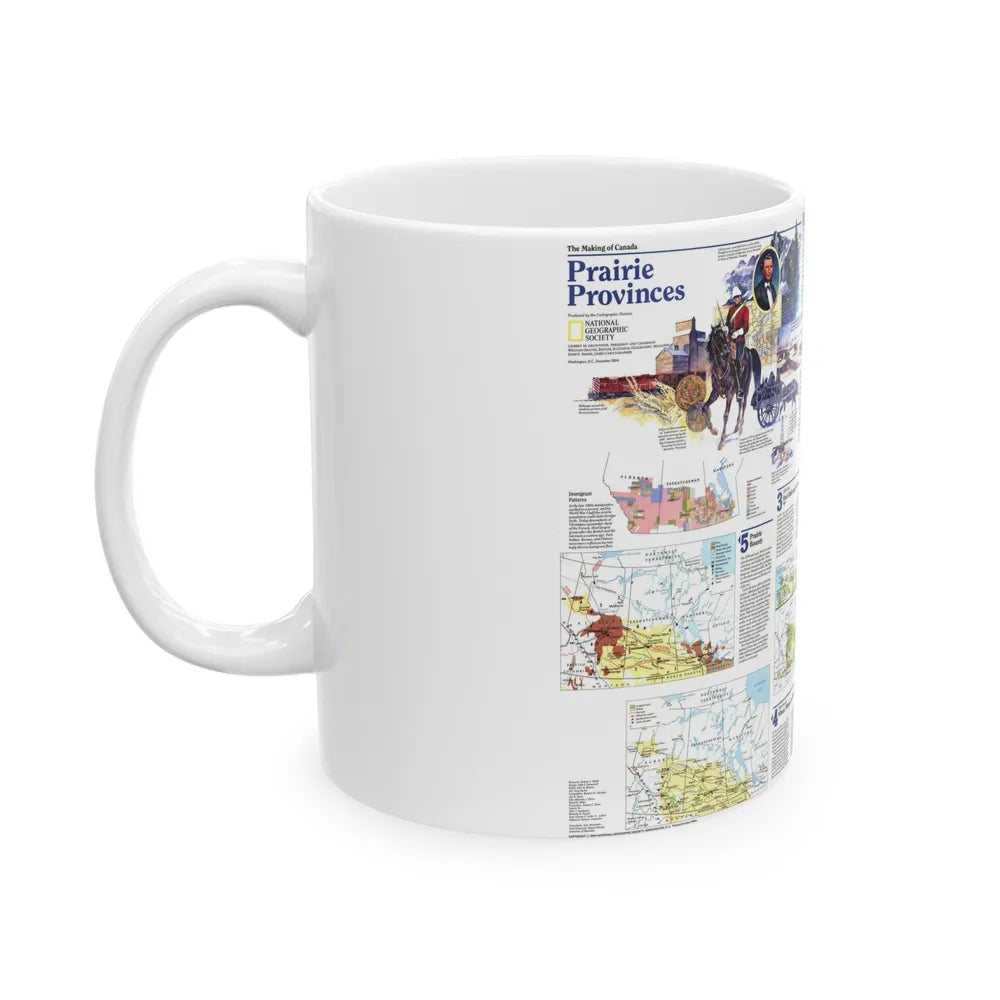 Canada - Prairie Provinces 2 (1995) (Map) White Coffee Mug-Go Mug Yourself