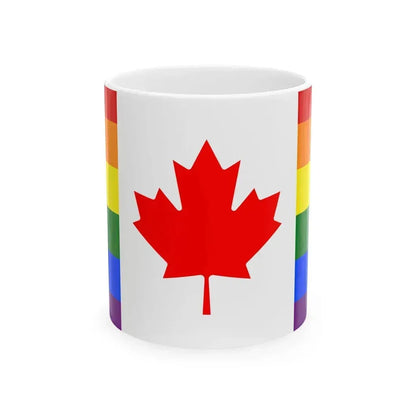 Canada Pride flag (Canada) White Coffee Mug 11oz - Go Mug Yourself