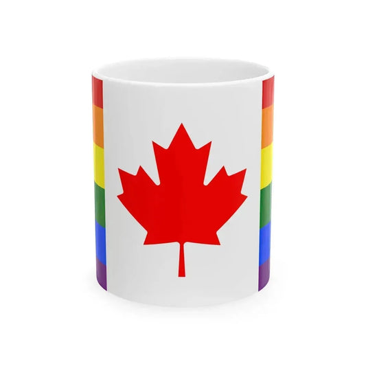 Canada Pride flag (Canada) White Coffee Mug 11oz - Go Mug Yourself