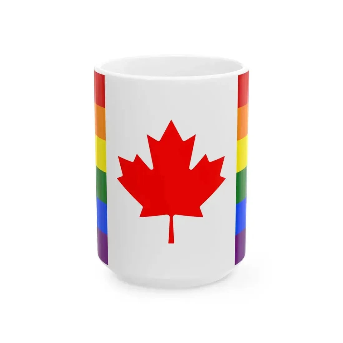 Canada Pride flag (Canada) White Coffee Mug 15oz - Go Mug Yourself