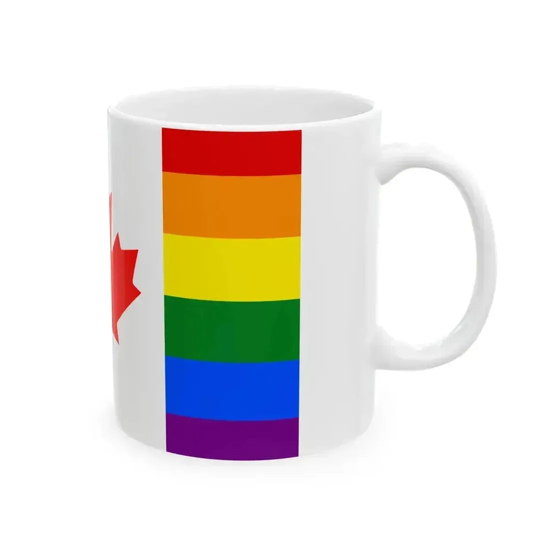 Canada Pride flag (Canada) White Coffee Mug - Go Mug Yourself