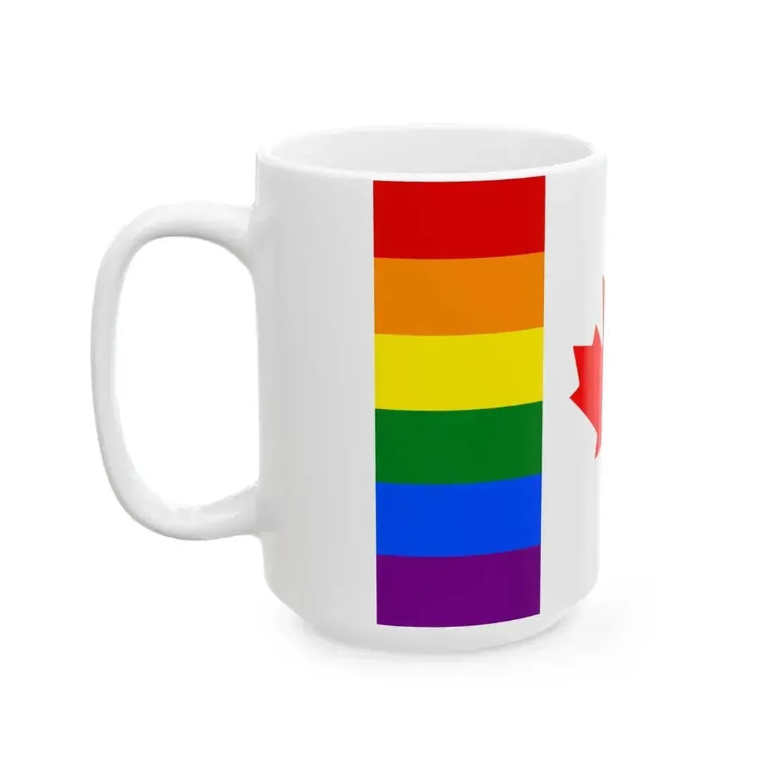 Canada Pride flag (Canada) White Coffee Mug - Go Mug Yourself